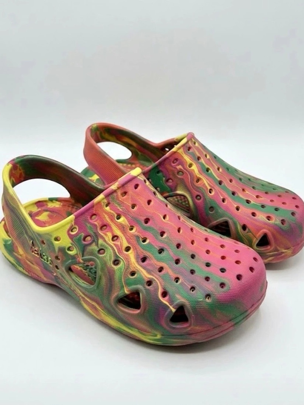 Totes Kids Splash and Play Clog Sandals in Pink & Green